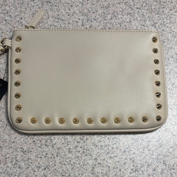 Express Beige Wristlet with Gold Accents - Picture 2 of 8